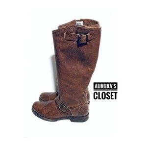 Frye Brown Heeled Boots